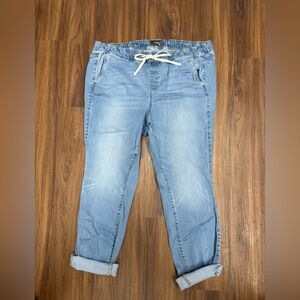 Torrid Light Blue Pull On Elastic Waist Jeans Plus Size 2